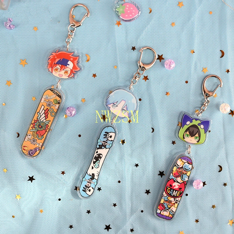 

SK8 The Infinity Reki Kyan MIYA Keychain Keyring Prop Langa Hasegawa Acrylic Anime Toy Key Ring Pendant