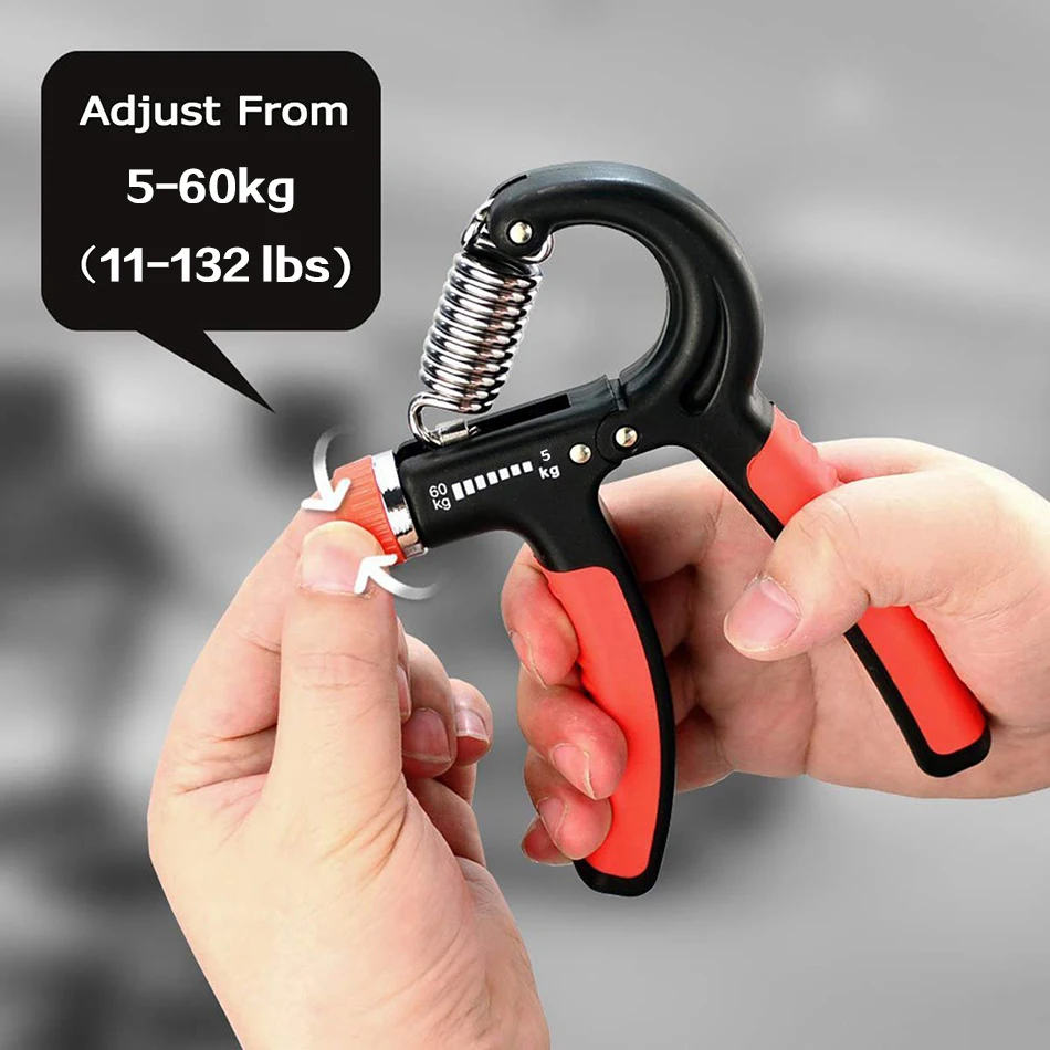 WorthWhile 5-60Kg Gym Fitness Hand Grip Men Adjustable Finger Heavy Exerciser Strength for Muscle Recovery Hand Gripper Trainer