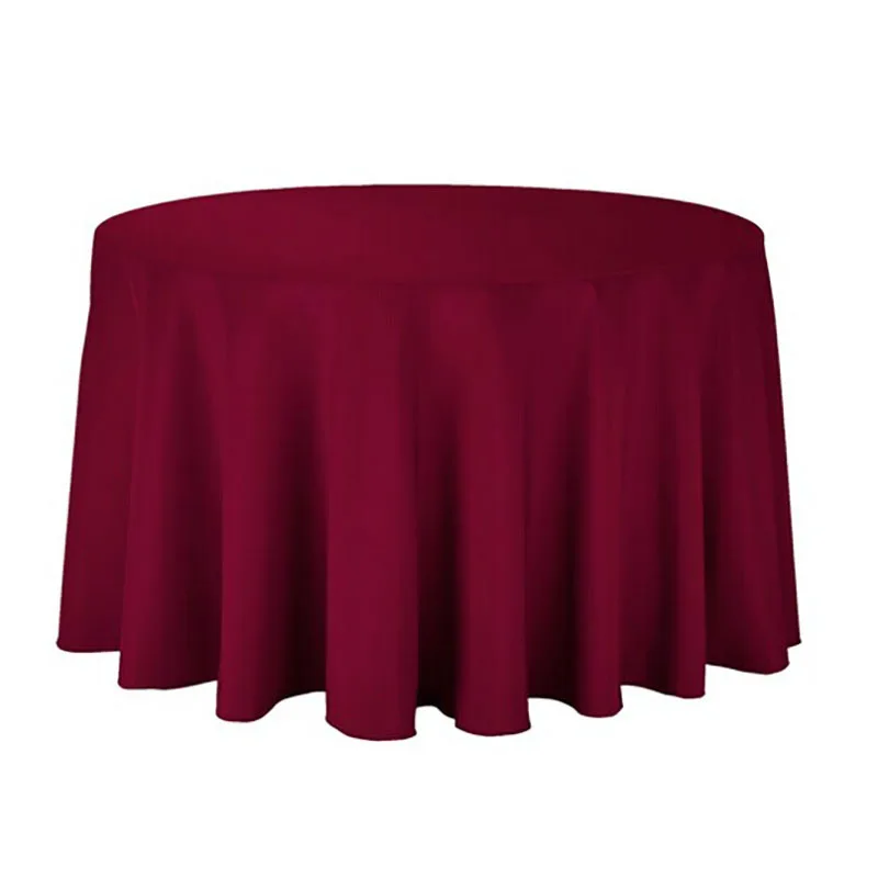 1 stücke Polyester Runde Tischdecke Weiß/Schwarz/Rot/Blau/Gold Solide Tisch Tuch Für Hochzeit Geburtstag partei Tisch Abdeckung Wohnkultur