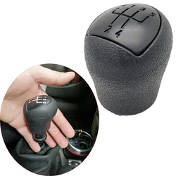 Car 5 Speed Gear Lever Stick Shift Knob Durable Rubber Gear Shifter Knob Head For Renault Clio Kangoo 2006 2007 2008 Black