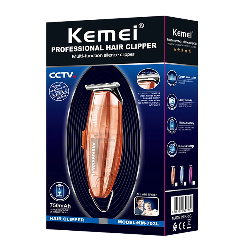 

Kemei электрический беспроводной триммер для бороды и волос для мужчин профессиональная машинка для стрижки волос USB перезаряжаемая машина для стрижки бороды