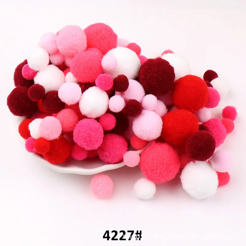 10mm To 30mm 20g Multi Size Mix Colors Pompom Fur Craft DIY Soft Pom Poms Balls Wedding Decoration Glue on Cloth Accessories