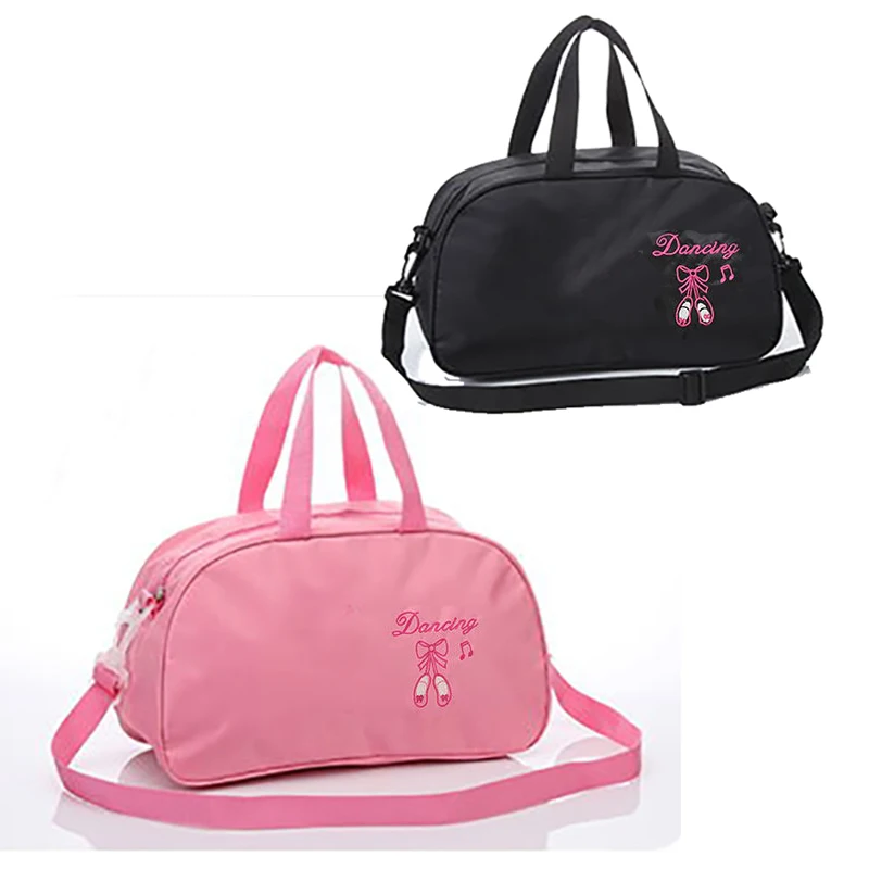 Girl Large Capacity Ballet Dance Handbag Embroidered Canvas Waterproof Shoulder Bag For Kids Lovele Pink Princess Bags