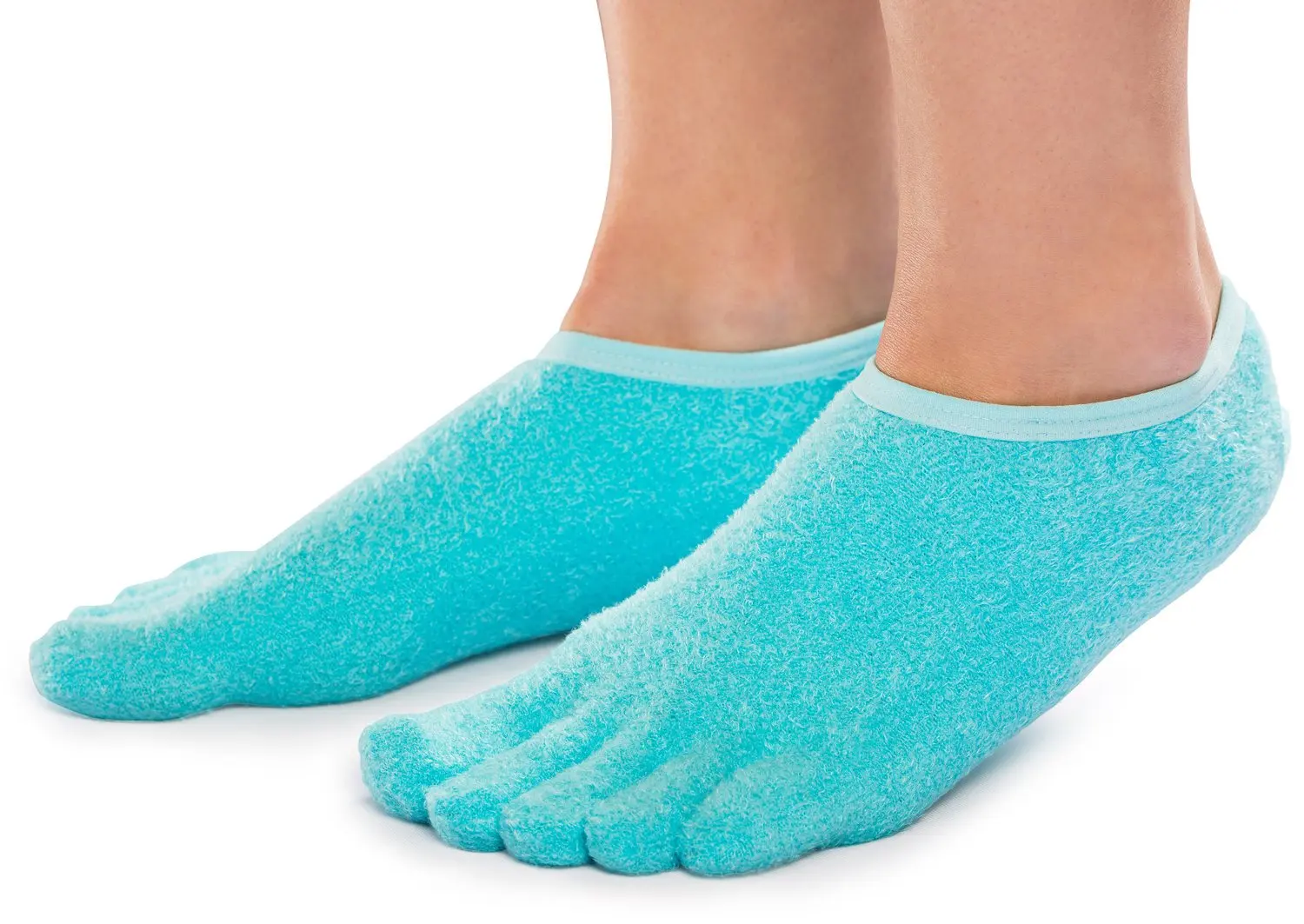 Gaodear 5-Toe Gel Moisturizing Socks Helps Dry Feet Cracked Heels Calluses Cuticles Rough Dead Skin Use With Favorite Lotions