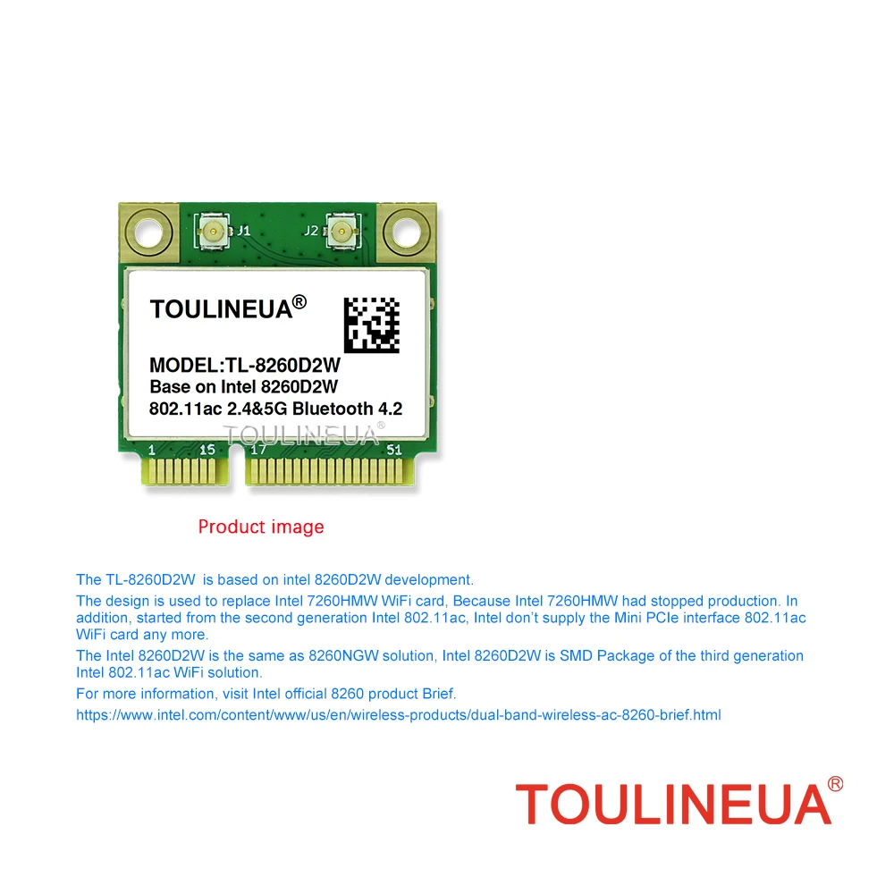 TL-8260HMW Intel 8260HMW 8260 Intel8260 8260 AC 8265AC AX200 AX200HMW Mini PCIe WiFi Network Card PK 7260HMW 7260AC