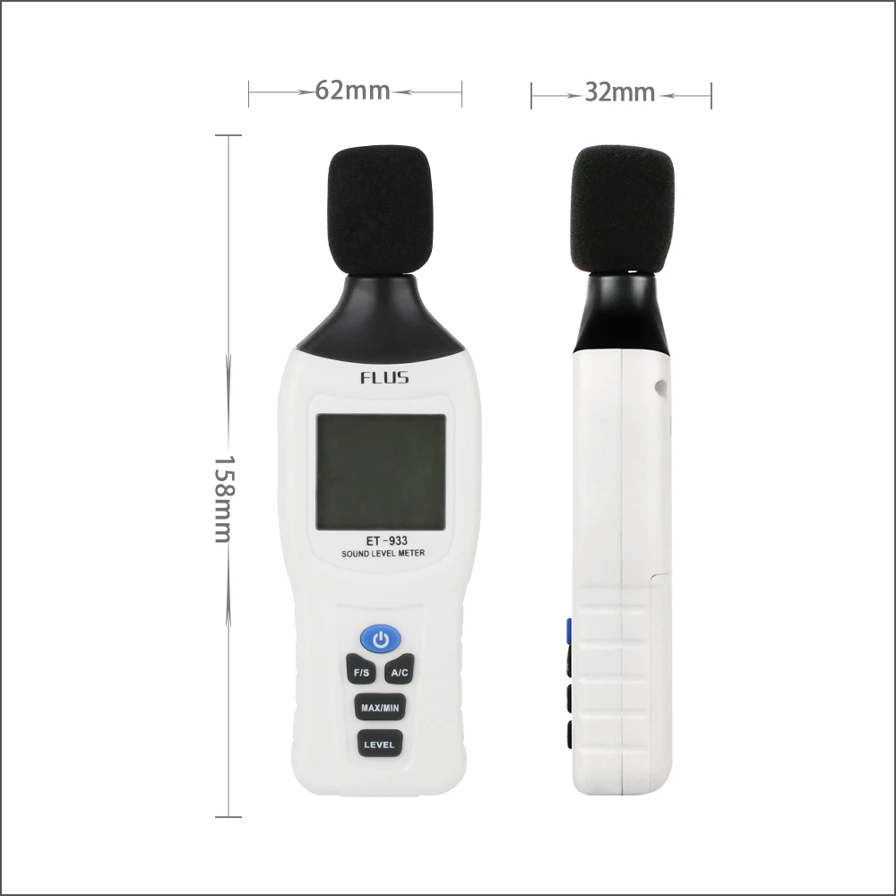 FLUS Sound Level Meters Digital Professional Sound Level Meter Sonometros Noise Audio Level Meter 30-130dB Decibels Meter
