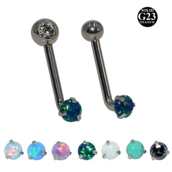 1PC Titanium Christina Vertical Hood Piercings Crystal Lip Rings Opal Sexy Vagina Genital Piercing VCH Eyebrow Piercings Jewelry