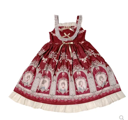 Dolce giapponese vestito dalla principessa lolita vintage gothic loli Morbido Della Ragazza cosplay jsk stampa sveglio a vita alta jsk Lolita cos loli