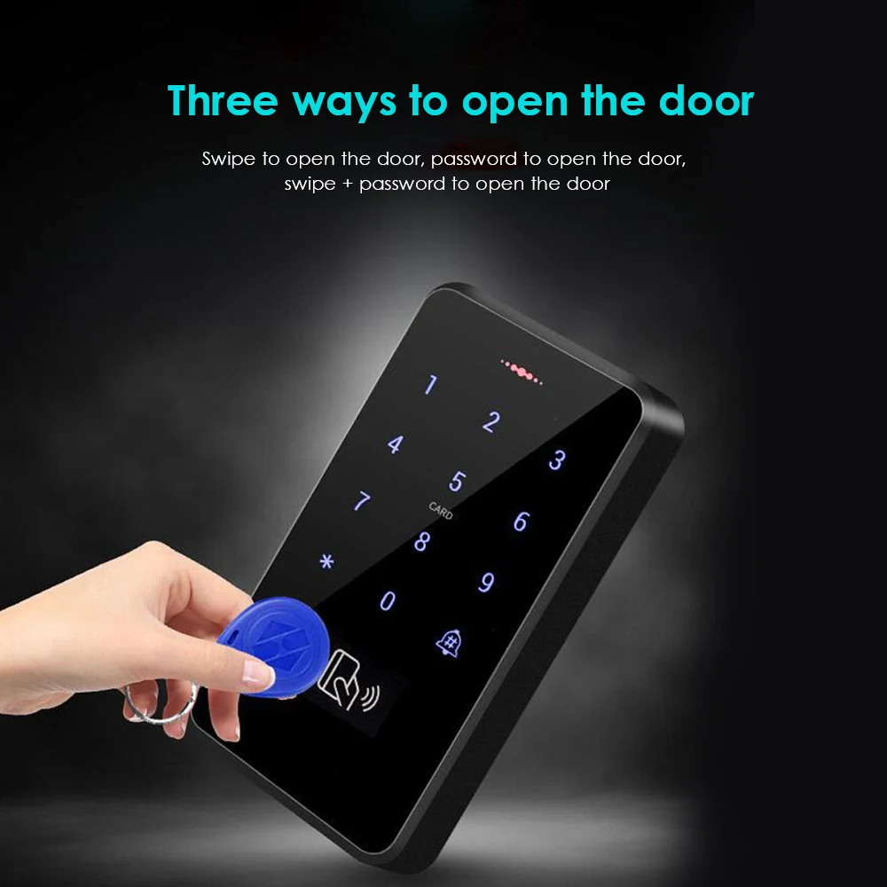 RFID Door Access Control System Access Control touch Keypad Electric Magnetic Strike Lock Waterproof Support Wiegand with Power