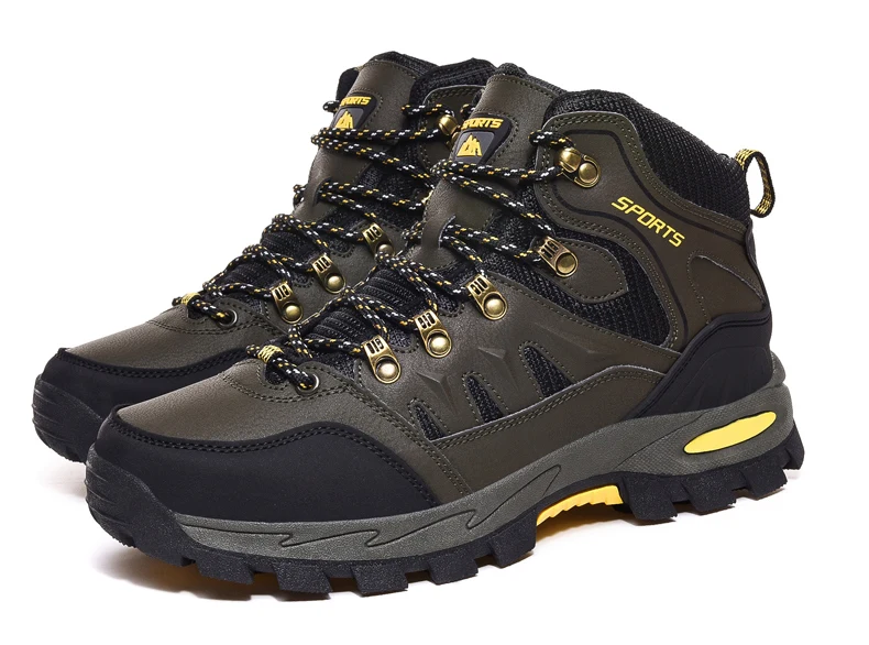 Große Outdoor-Wanderstiefel für Damen und Herren, rutschfest, zum Schnüren, zum Klettern, Winter, schwarz, warm, mit Fell, Größe 42, Trekking-Wanderschuh – Detail 29