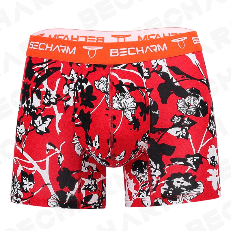 New Men\'s Panties Boxers Shorts Printing Red Large Size Set of Men Underpants Male Briefs Boxer Man Sexy Clothing Short Homme