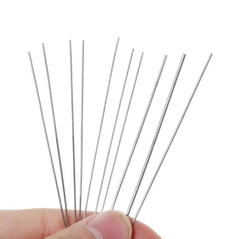 Nozzle Cleaner Gas Welding Brazing Cutting Torch Tip Cleaner 10Pcs Set 0.6mm-1.3mm Guitar Nut Needle Files Nozzle Jet