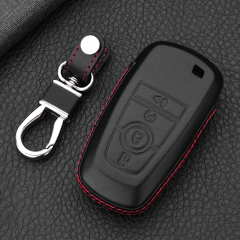 

Car Key Case Holder Chain For Ford Mondeo Fusion F150 Mustang Explorer Edge Ecosport F-150 F-250 Lincoln MKC MKZ MKX