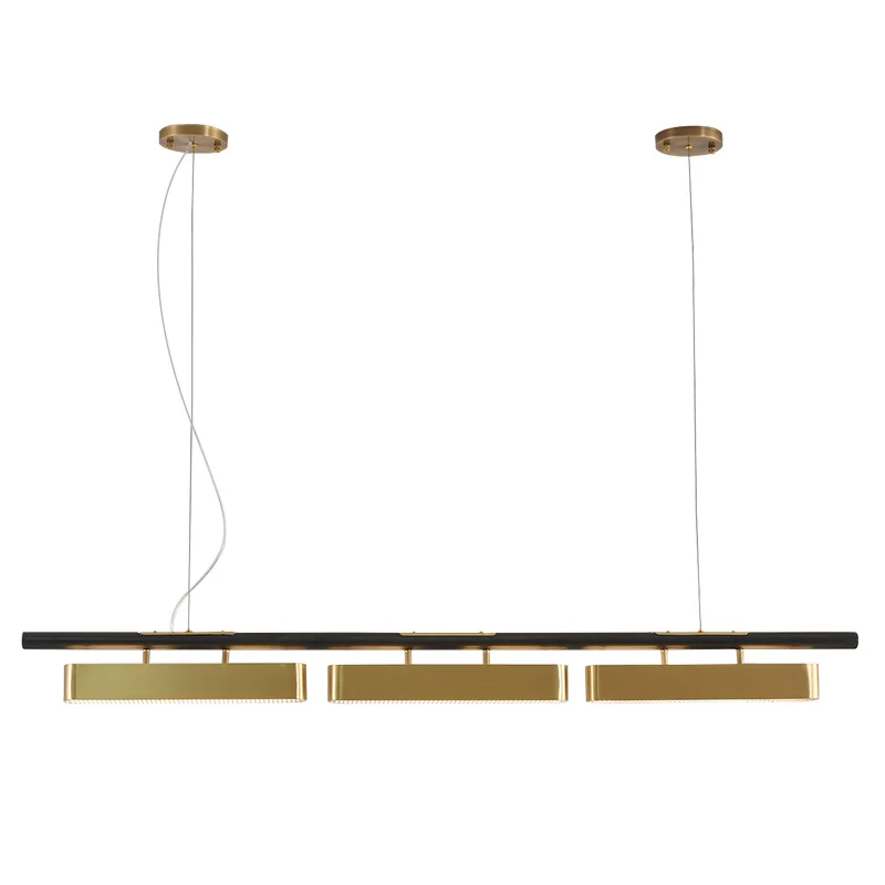 Imagem -06 - Simples Lustres Led Modernos para Sala de Estar e Jantar Luminária Suspensa Luminárias Pingentes de Tira Longa Preto e Dourado Luxo e Moderno Decoração do Caixa