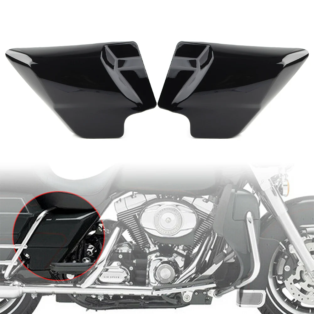 Gloss Black Motorbike Stretched Side Cover Panels For Harley Davidson Touring Electra Road Glide Road King 2009-2022