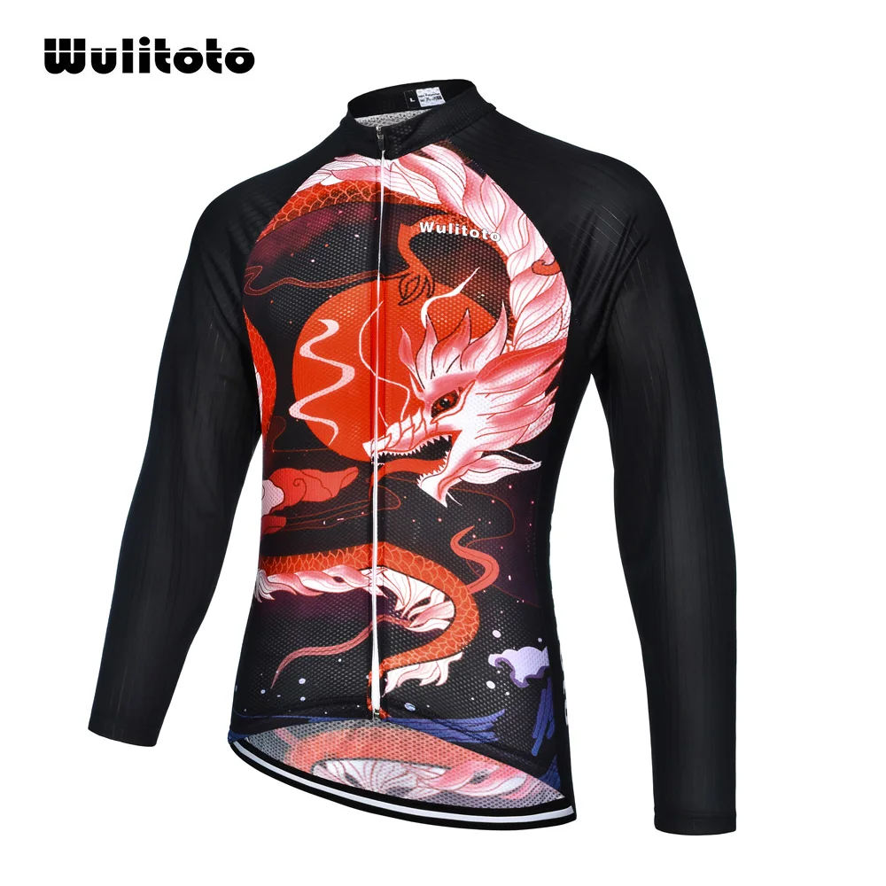 

WULITOTO Outdoor Bicycle Top Shirt Quick Dry Long sleeve Cycling Jersey For Men