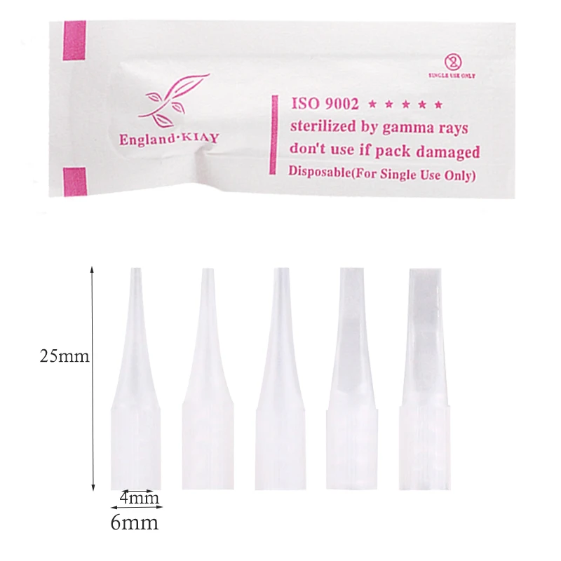 

Sterilized Microblading Tattoo Needle Caps Plastic Nozzle Tip for Permanent Makeup Eyebrow Lips Machine