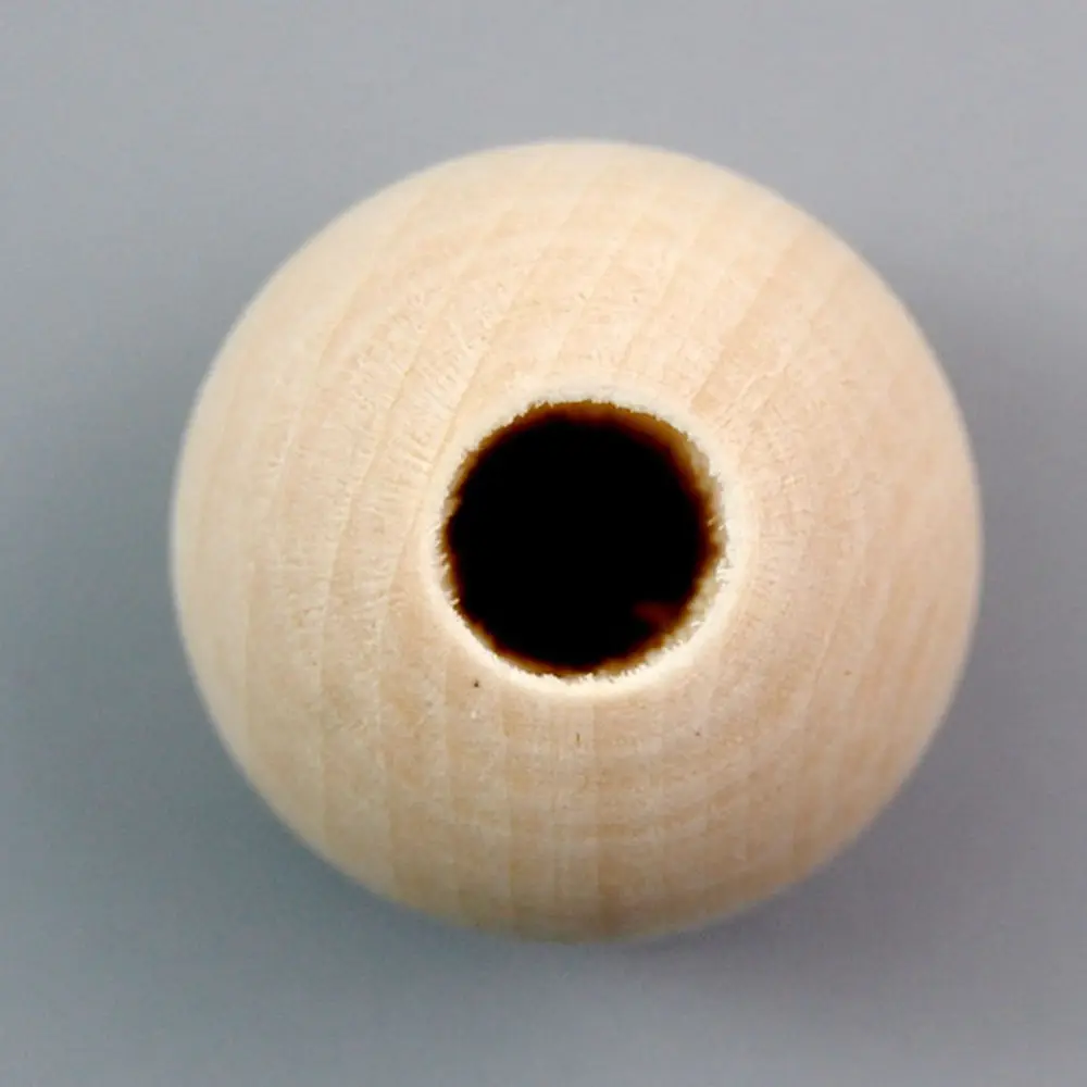 Round Natural Wood Loose Big Hole Beads 8mm 10mm 12mm 15mm 20mm 25mm 30mm 40mm 50mm for DIY Crafts Jewelry Bracelet Making