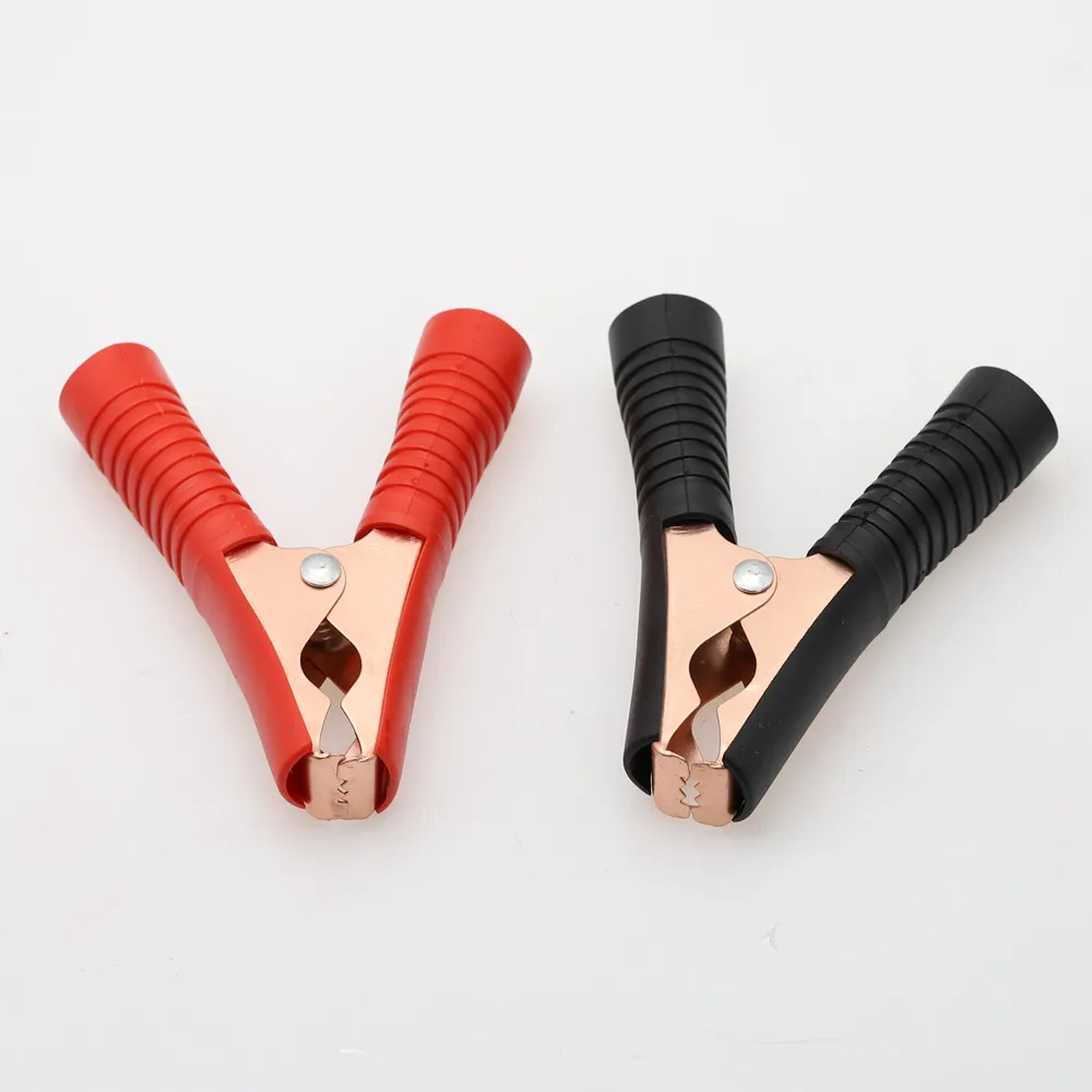 2PCS Hot Car Alligator Clips Battery Clamps Crocodile Clip 100A Red Black