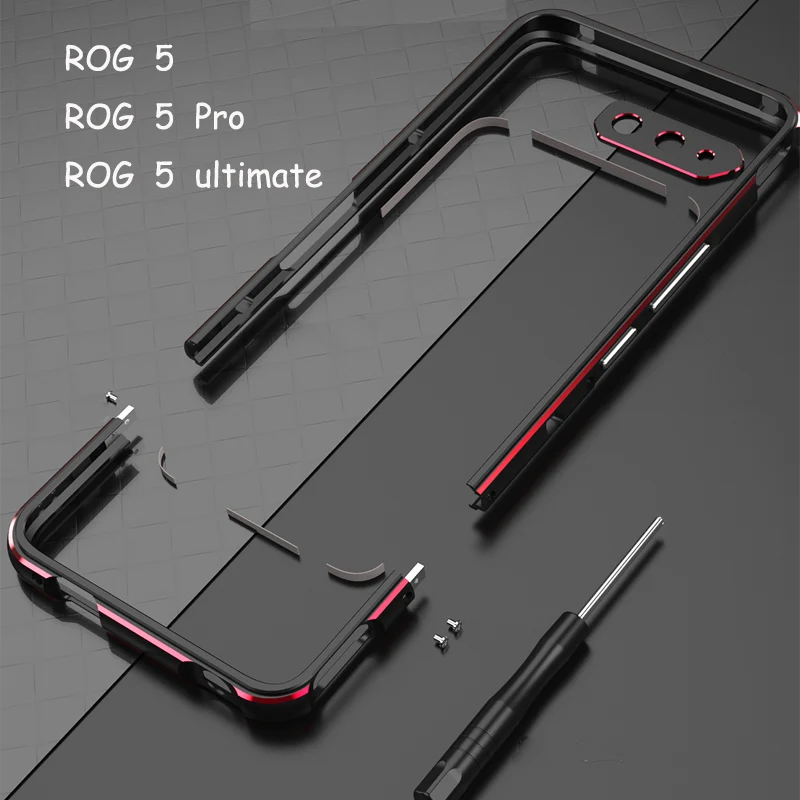 

Чехол-бампер для ASUS ROG Phone 5 Pro Ultimate ZS673KS, тонкий алюминиевый металлический каркас, защитные аксессуары для камеры