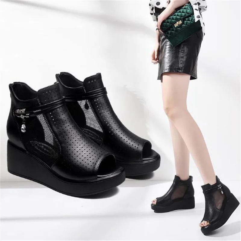 Fashion Womens Shoes  Sandals  Suit Female Open Toe shoes Large Size 33--41 Summer Heels Clogs Wedge Luxury