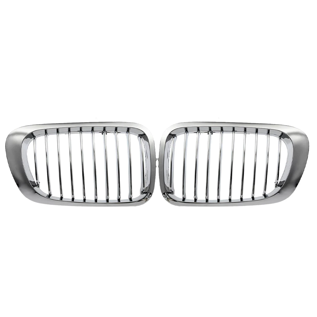 2 Pieces Chrome Front Kidney Grille For BMW E46 M3 325Ci 3 Series 2DR 99-06