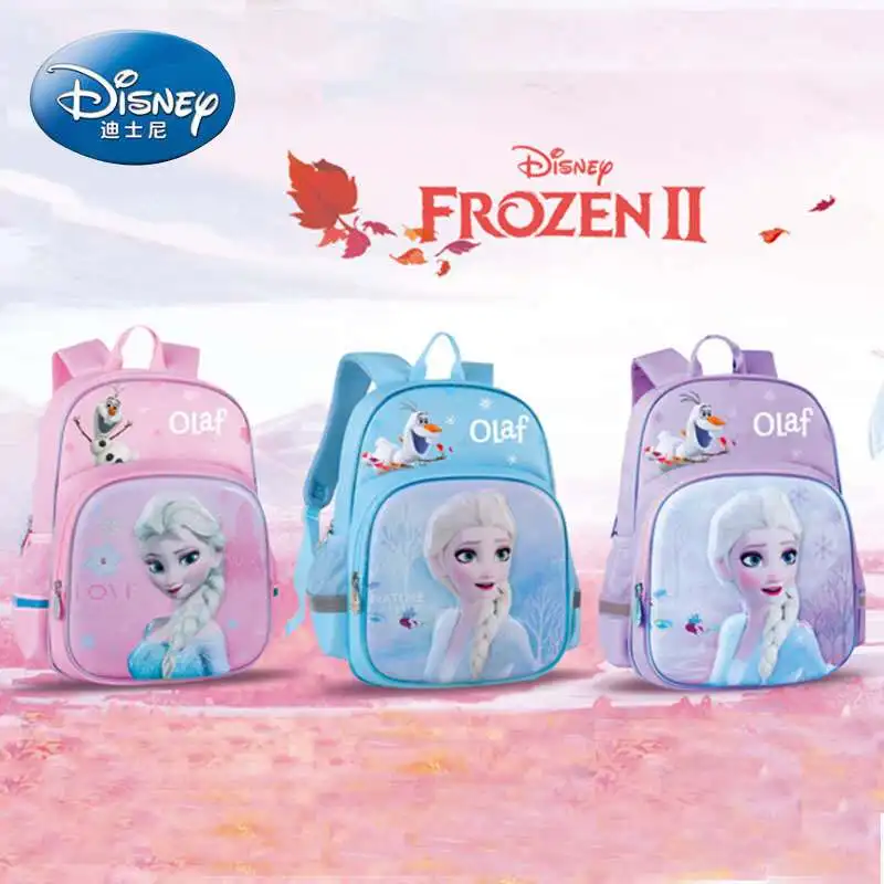 Disney Frozen Elsa Anna olaf school bag for girls new 3D cartoon  breathable primary school backpack age 8-12 Grade 1-4 Mochila