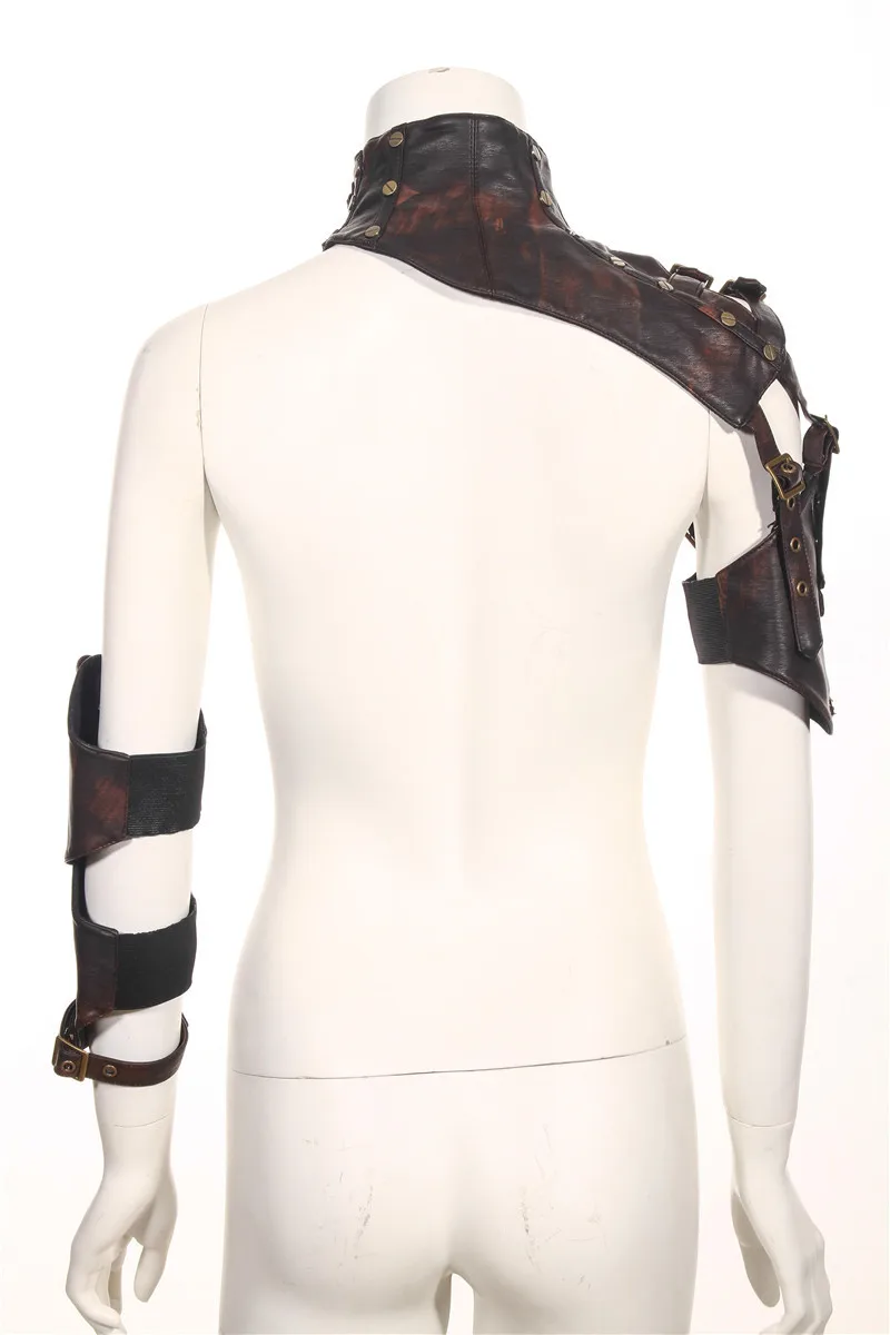 Ladies Steampunk Shoulder Armour SP093 Size S L Arm Belt RQ-BL Red Queen's Black Legion