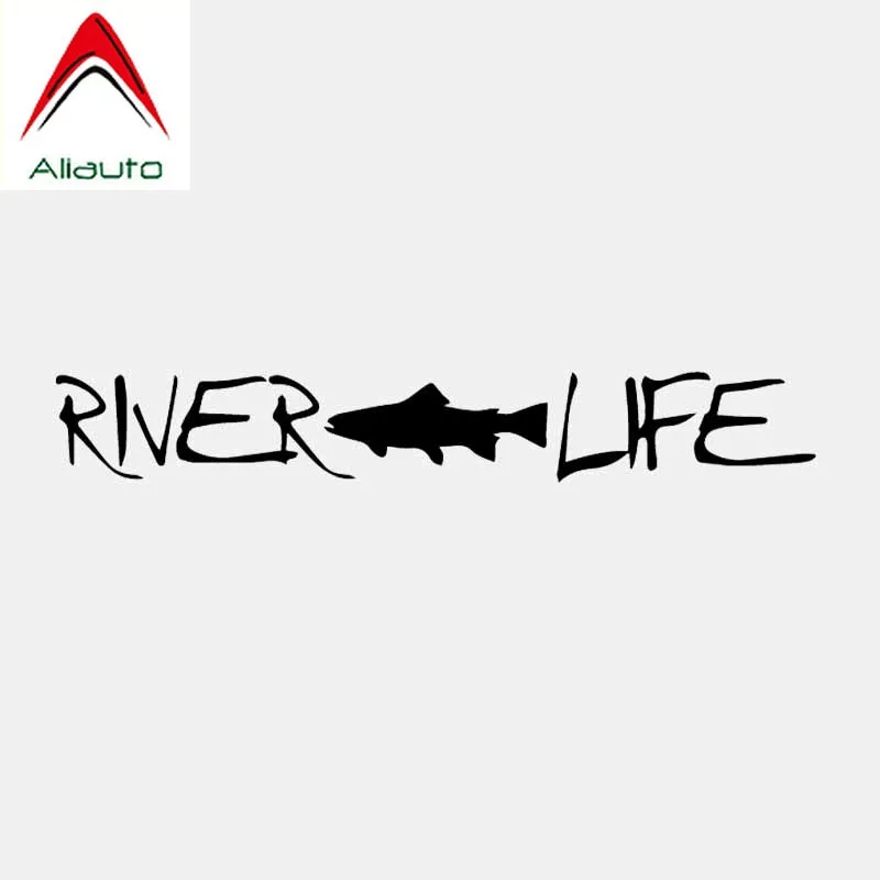 

Aliauto Personality Car Sticker Fly Fishing River Life Trout Fishing Vinyl Accessories PVC Decal for Jdm Subaru Golf 4,18cm*2cm