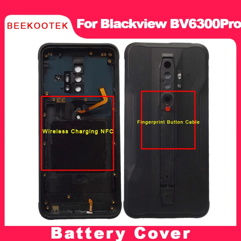 

New Blackview Bv6300 Pro Battery Cover Bateria Back Cover Fingerprint FPC NFC Replacement For Blackview Bv6300 Pro Mobile Phone