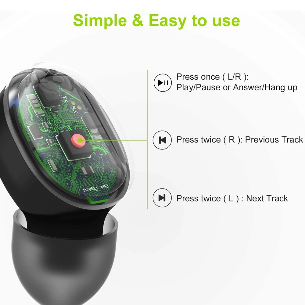 EWA T300 baumaison StyleTWS auricolari Bluetooth 5.0 In-Ear HD auricolari Wireless Stereo con microfono auricolari impermeabili spedizione gratuita