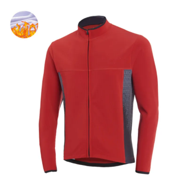 Long Sleeve Cycling Jerseys  2021 Hot Selling Winter Bike Tops For Men Thermal Fleece Bicycle Shirts Pro Team Racing Clothing