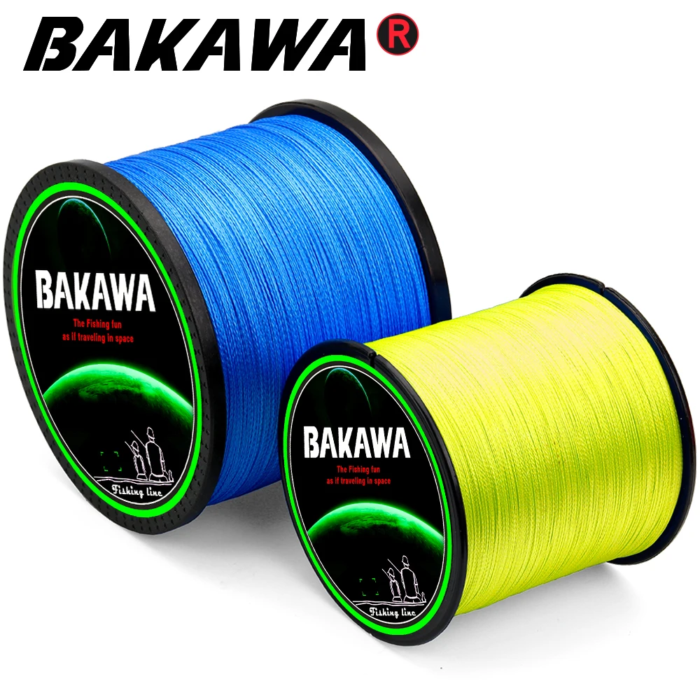 

BAKAWA Braided Fishing line Carp Multifilament Wire Pesca 4 Strands Japanese Pe Line Saltwater 300M 500M 1000M Accessories