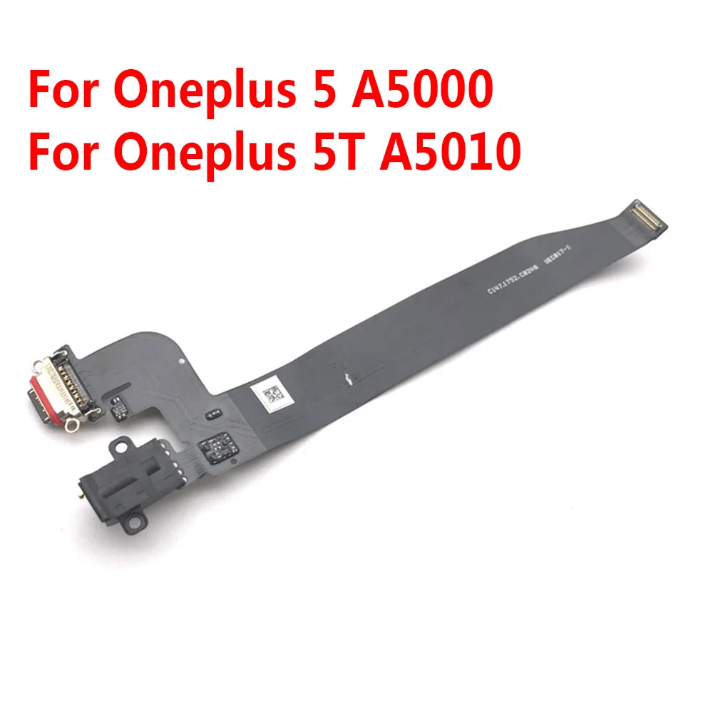 For Oneplus 5 A5000 5T A5010 6 6T 7 7T 8 8T 9 Pro 9R USB Charging Port Board Flex Cable Connector with Earphone Audio Jack Port