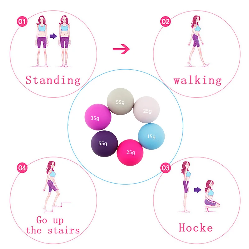 6pcs Vagina Tighten Exercise Kegel Ball Weights Chinas Ball Muscle Simulator Geisha Dumbbell Soft Silicone Venus Balls Sex Toy