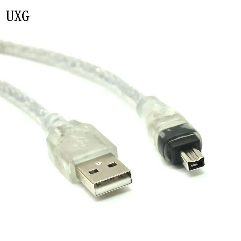 USB Male to Firewire IEEE 1394 4 Pin Male iLink Adapter Cord firewire 1394 Cable for SONY DCR-TRV75E DV camera cable 120cm