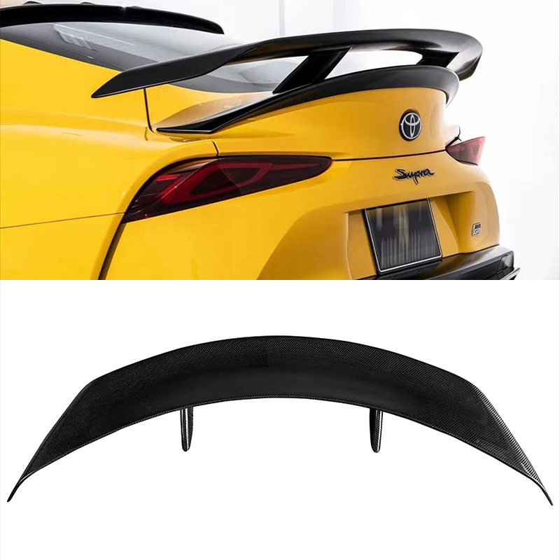 igh quality Carbon Fiber Car Rear Trunk Lip Spoiler Wing  For Toyota Supra A90 GT Style 2019 -2022Rear Trunk Spoiler