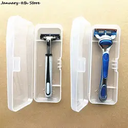 Men's Shaver Storage Box Transparent Plastic Razor Blades Holder Portable Travel Razor Case High Quality Shaving Box Containers