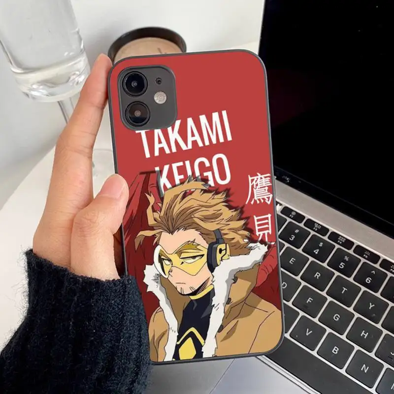 Anime MHA Hawks BNHA Phone Case for iPhone 11 12 13 mini pro XS MAX 8 7 6 6S Plus X 5S SE 2020 XR cover