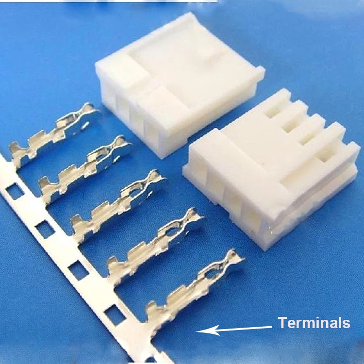 10 قطعة JVC Mini 4P موصل مرن إمدادات الطاقة جاك 2.54 مللي متر EI الإسكان مستقيم الزاوية اليمنى المقبس الإسكان محطات