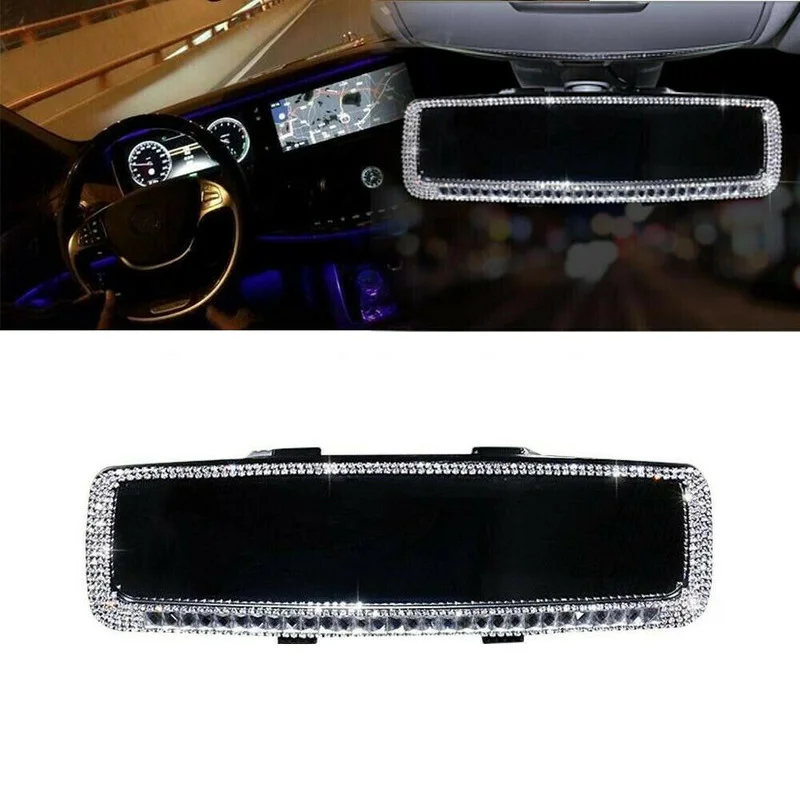 

Sparkle Diamond Car Tuning Interior Rearview Mirror Decor Accessories Bling Rhinestone High Quality Decoration Accessories