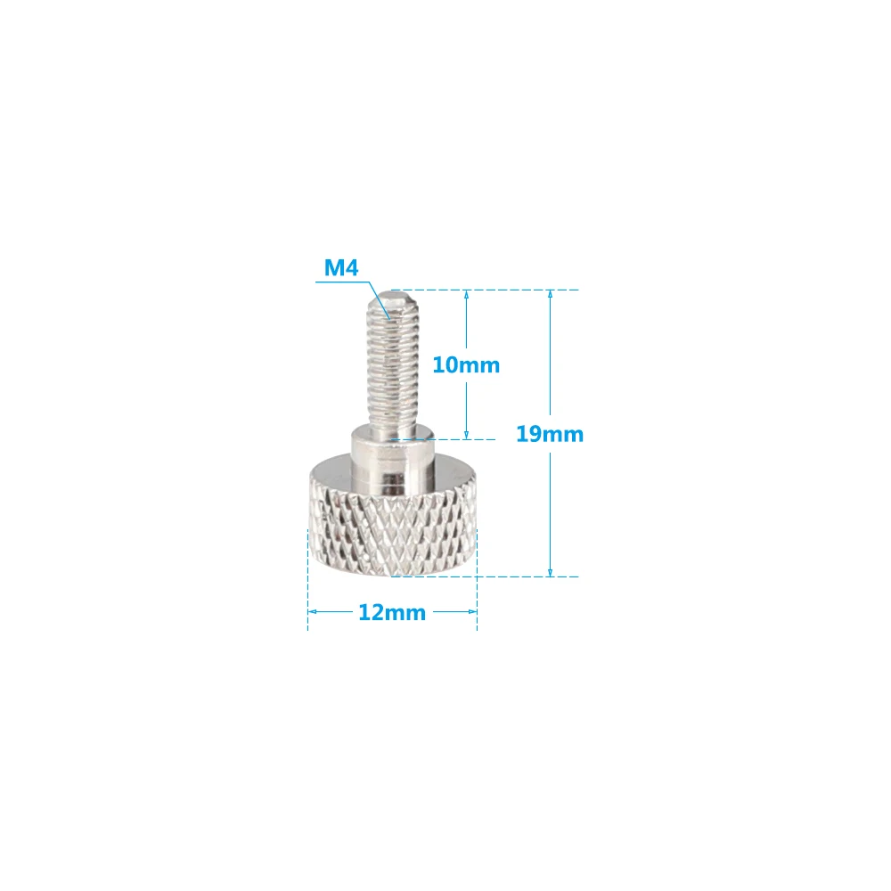 HDRIG M4 Thumb Screw Button Head Cap Screw Brass Nickel (5 Pieces) Standard M4 Button Head Cap Screw For Photograph Accessories