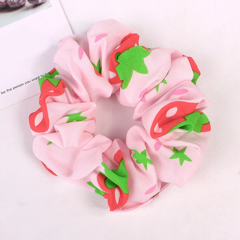 Korean Women Hearwear Girls Hair Tie Elastic Hair Bands Lady Scrunchies Ponytail Holder Rope Pineapple Print Hair Accessories