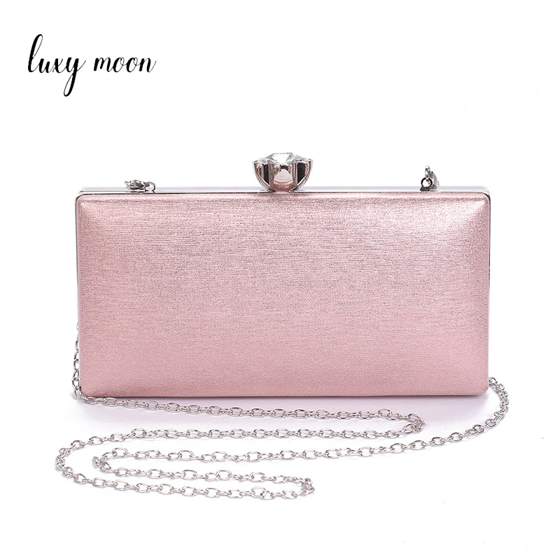 Women\'s luxury Clutch Bag Purses and Handbags Solid Color Small Evening Bags Chains Shoulder Wedding Bag with Rhinestones Z320