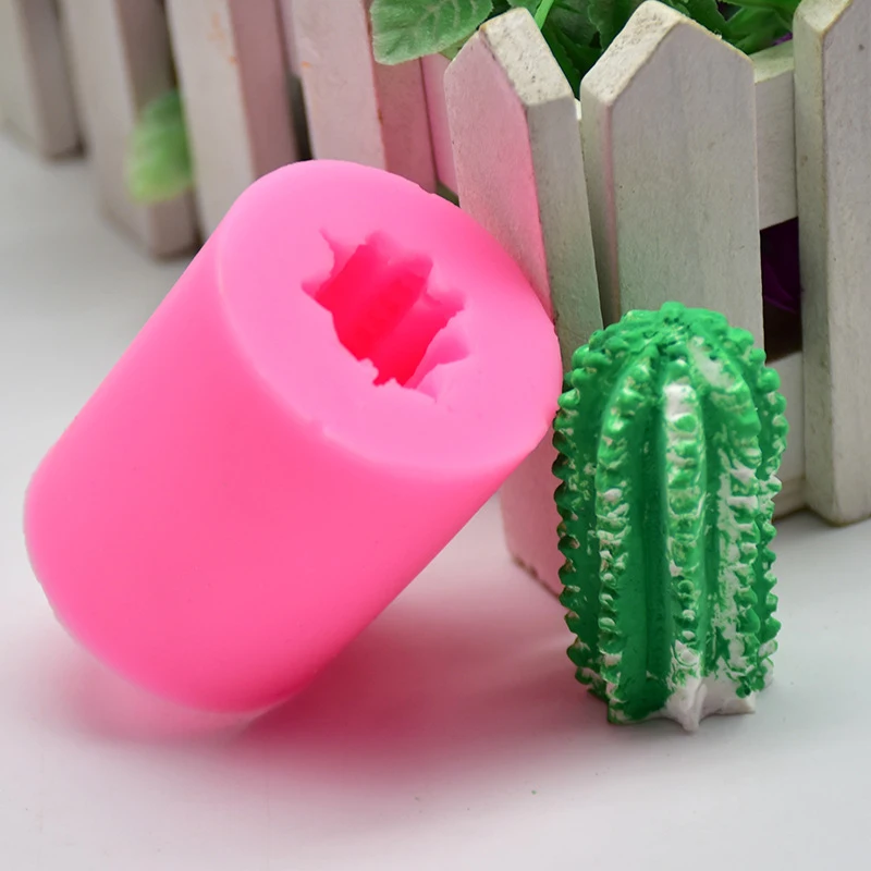 3D Cactus Candle Silicone Mold DIY Soap Aroma Candle Mould Chocolate Cake Making Tool Handmade Clay Crafts Art Mold