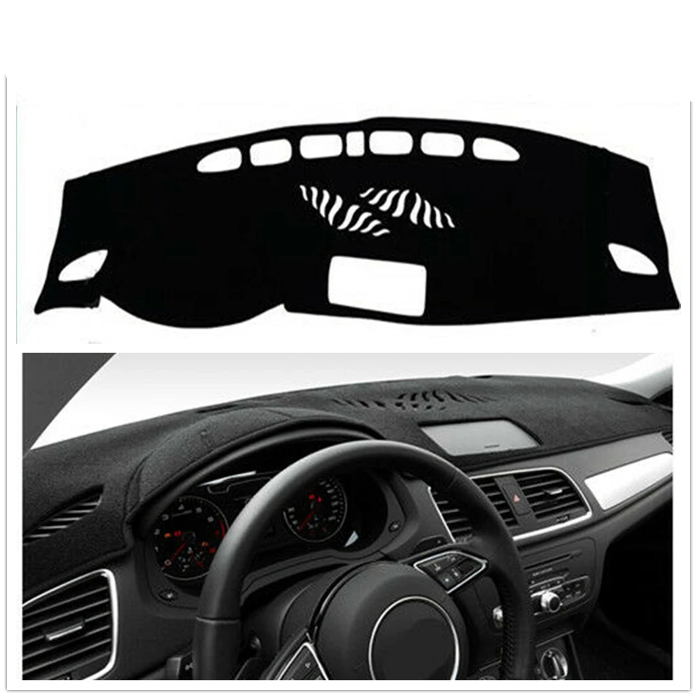 For Audi Q3 2010-2015 Black Front Dashboard Cover Carpet Car Dash Board Heat Proof Mat Dashmat Sun Shield Pad Shade Strip Trim