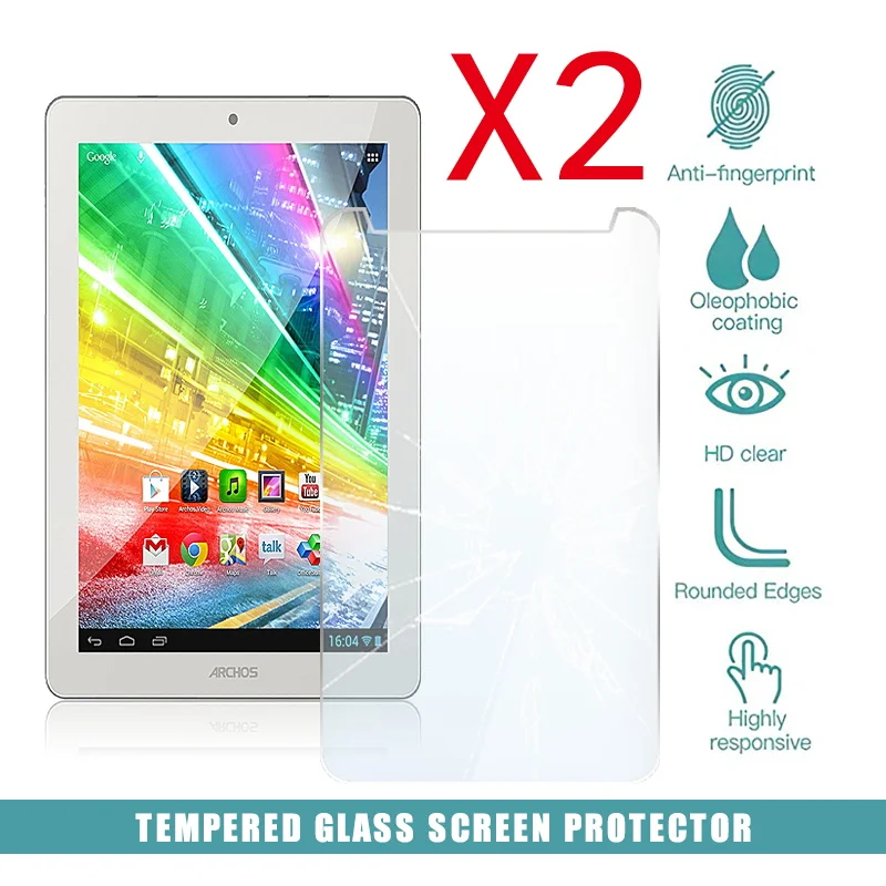 2Pcs Tablet Tempered Glass Screen Protector Cover for Archos 79 Platinum HD Eye Protection Explosion-Proof Tempered Film