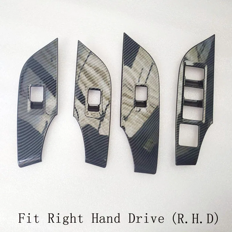 Interior Door Window Lift Regulator Cover Trim for Toyota Rav4 Rav 4 Xa50 2019 2020 Car Accessories Plastic Carbon Fiber