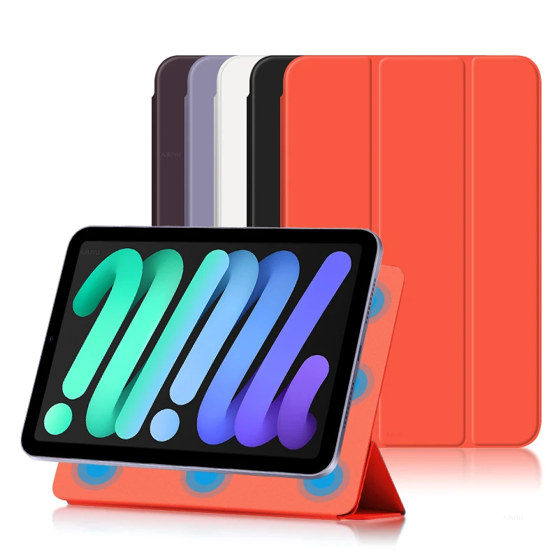 

Case For iPad Mini 6 Case 2021 New 8.3" Magnetic Protective Shell Solid Support Apple Pencil Charge Smart Case Auto Wake Up