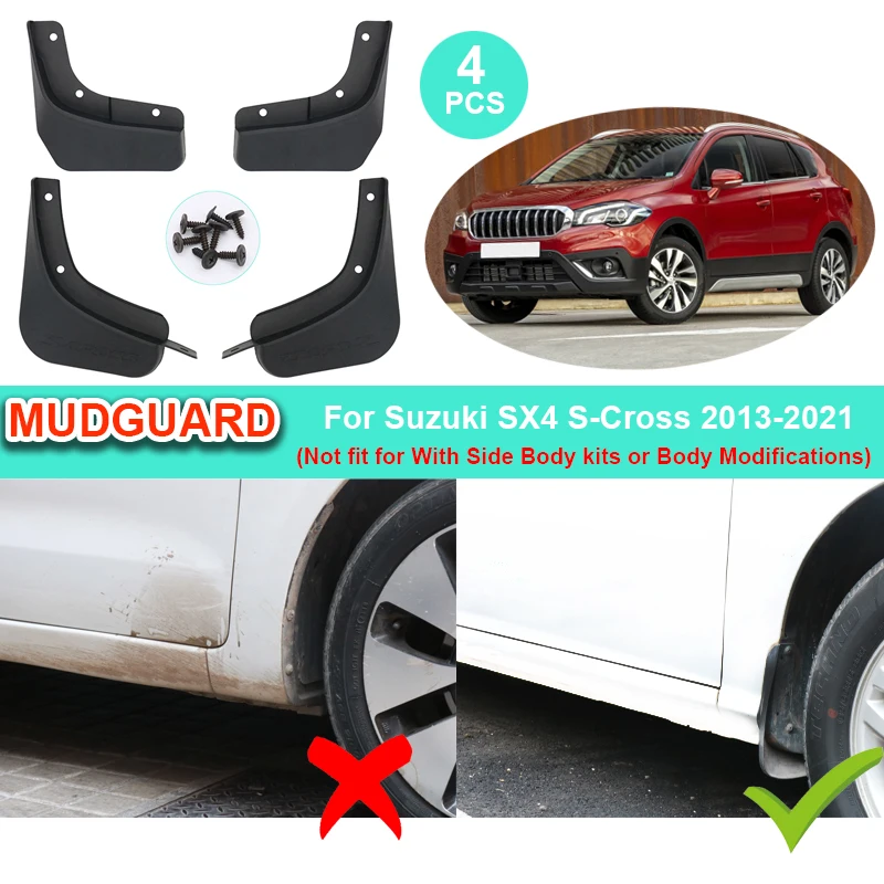 Car Mudguards For Suzuki SX4 S-Cross 2013 2014 2015 2016 2017 2018 2019 2020 2021 Mudflap Front Mud Flaps Fender Accessories